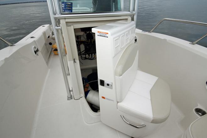 The front od the centre console has plenty of stowage and provisions for a porta pottie. © Jarrod Day